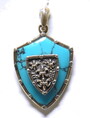 ハウライトターコイズ・エンブレム・ペンダント(トップのみ)