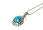 ハウライトターコイズ・オーバルデザインペンダント